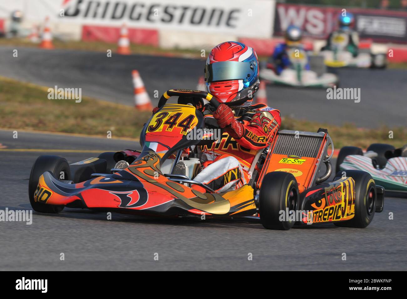 Daniil Kvyat, der hier in seiner Kart-Karriere gesehen wurde, Kvyat, ist ein russischer Formel-1-Rennfahrer, der derzeit für das Team Scuderia AlphaTauri fährt. Stockfoto