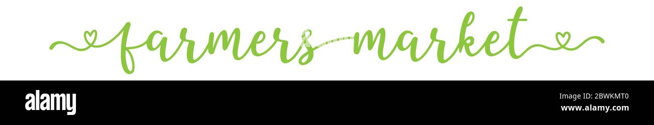 Handskizzierte Farmers Market Zitat als Banner. Beschriftung für Banner, Header, Werbung, Ankündigung. Stock Vektor