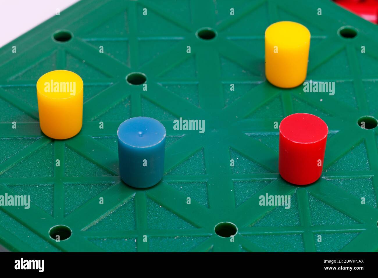 fox das Spiel mit verschiedenen Spielsteinen Stockfoto