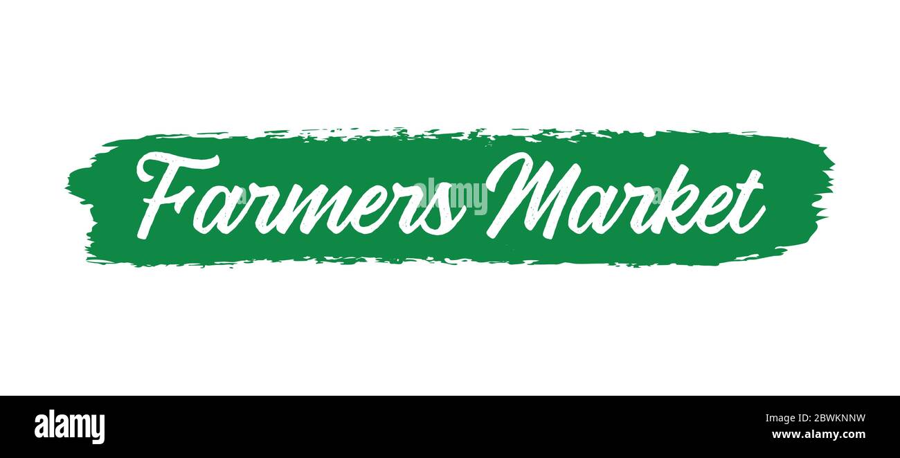 Handskizzierte Farmers Market Zitat als Banner. Beschriftung für Banner, Header, Werbung, Ankündigung. Stock Vektor