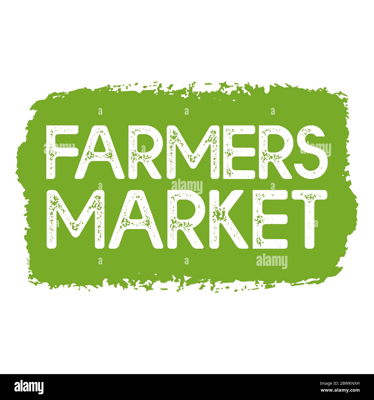 Handskizzierte Farmers Market Quote. Beschriftung für Banner, Header, Werbung, Ankündigung. Stock Vektor