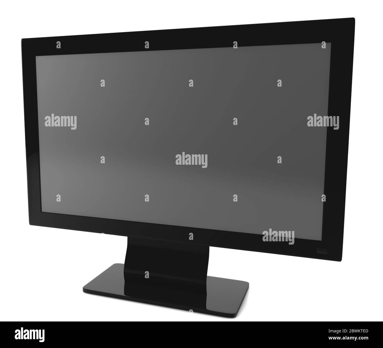 Fernseher isoliert auf weiß. 3D-Renderkonzept Stockfoto