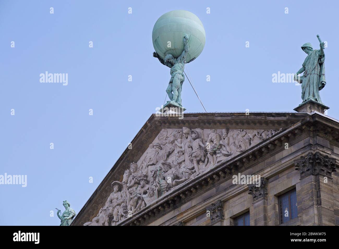 Königspalast in Amsterdam, architektonische Details, Niederlande Stockfoto