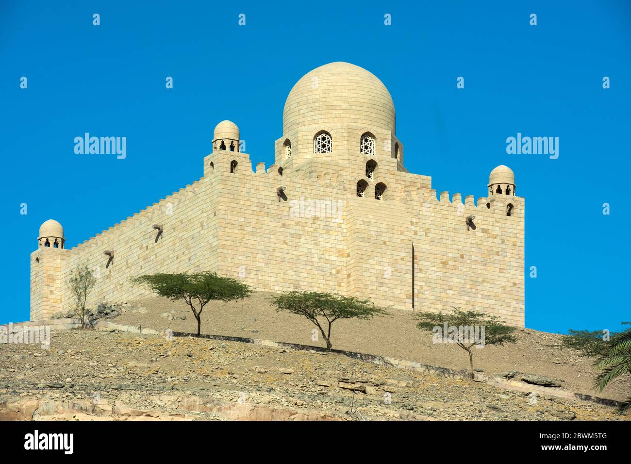 Ägypten, Assuan, Mausoleum des Aga Khan am Westufer des Nils Stockfoto