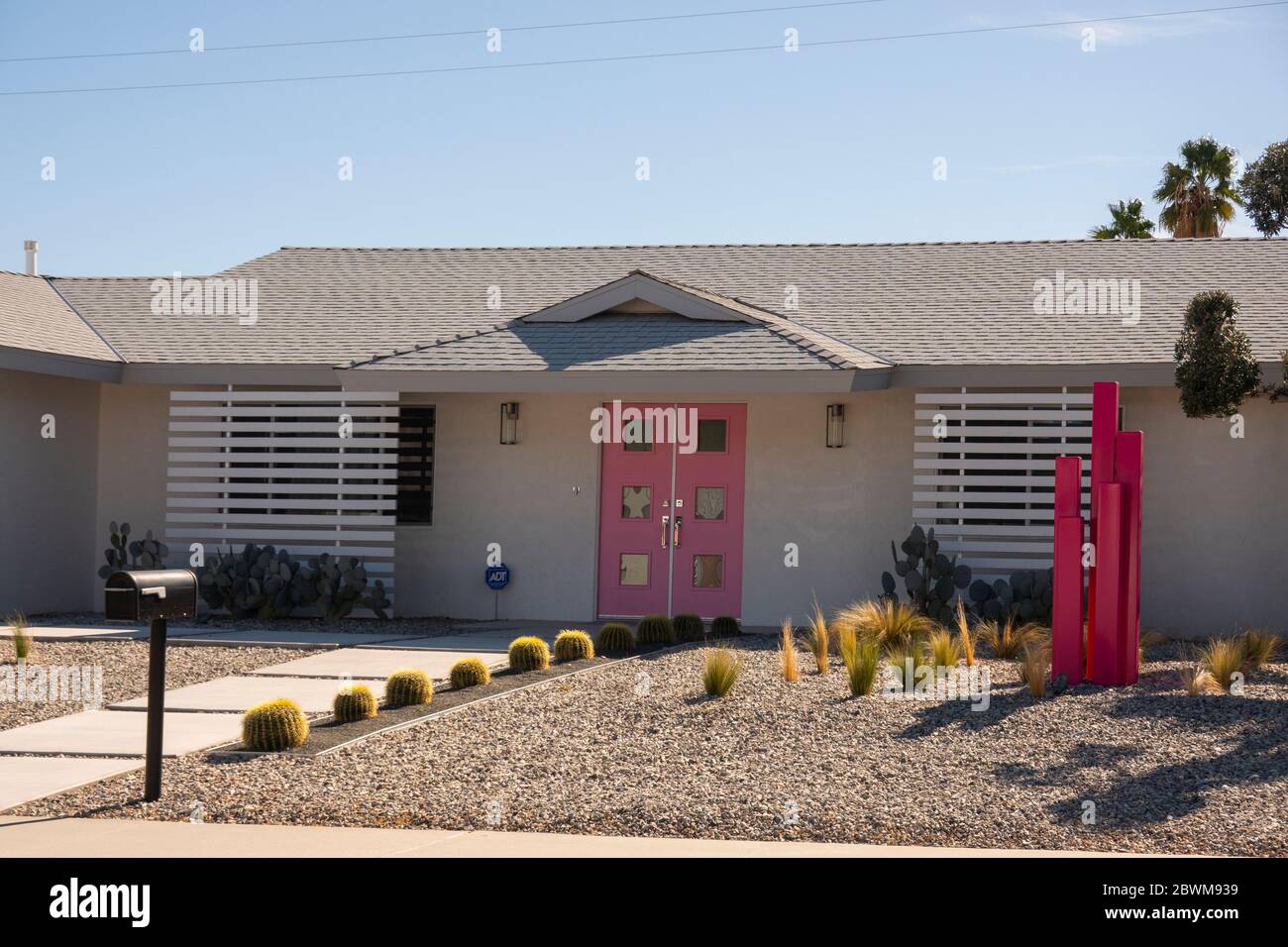 PS Flamingo Haus in Racquet Club Estates Nachbarschaft Palm Springs CA Stockfoto