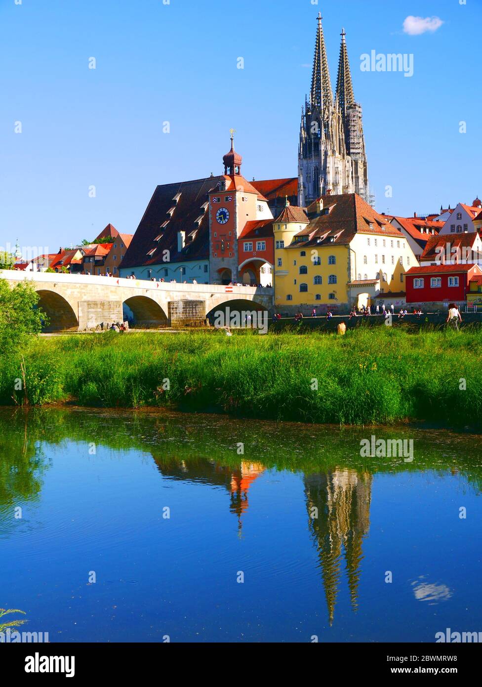 Regensburg, Deutschland: Blick auf den berühmten Regensburger dom Stockfoto