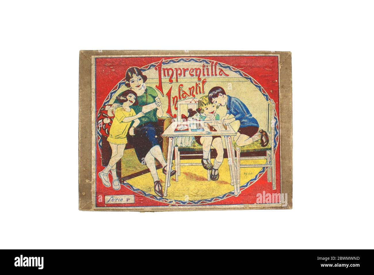 Vintage Brettspiel, isoliert auf einem weißen Hintergrund Stockfoto