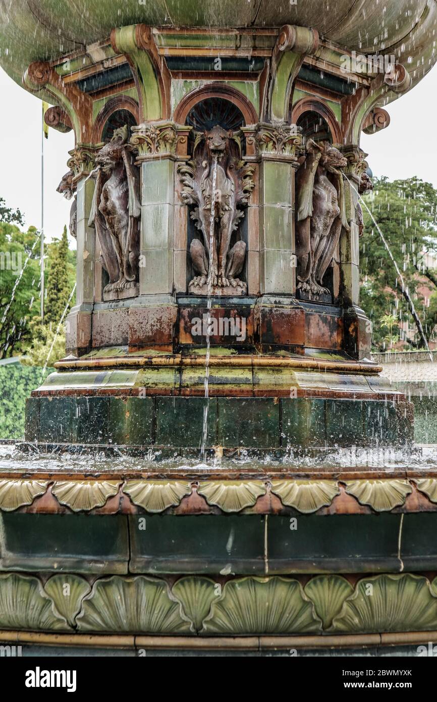 Queen Victoria Fountain am Merdeka Square, Kuala Lumper Malaysia wird am 1987 aus England geholt. Stockfoto