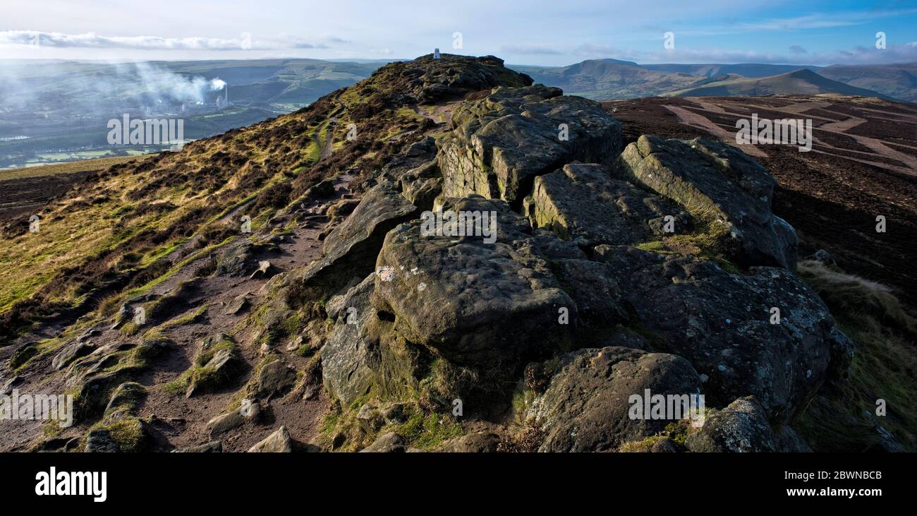 Gewinnen Sie Hill Pike in der niedrigen Wintersonne (1) Stockfoto