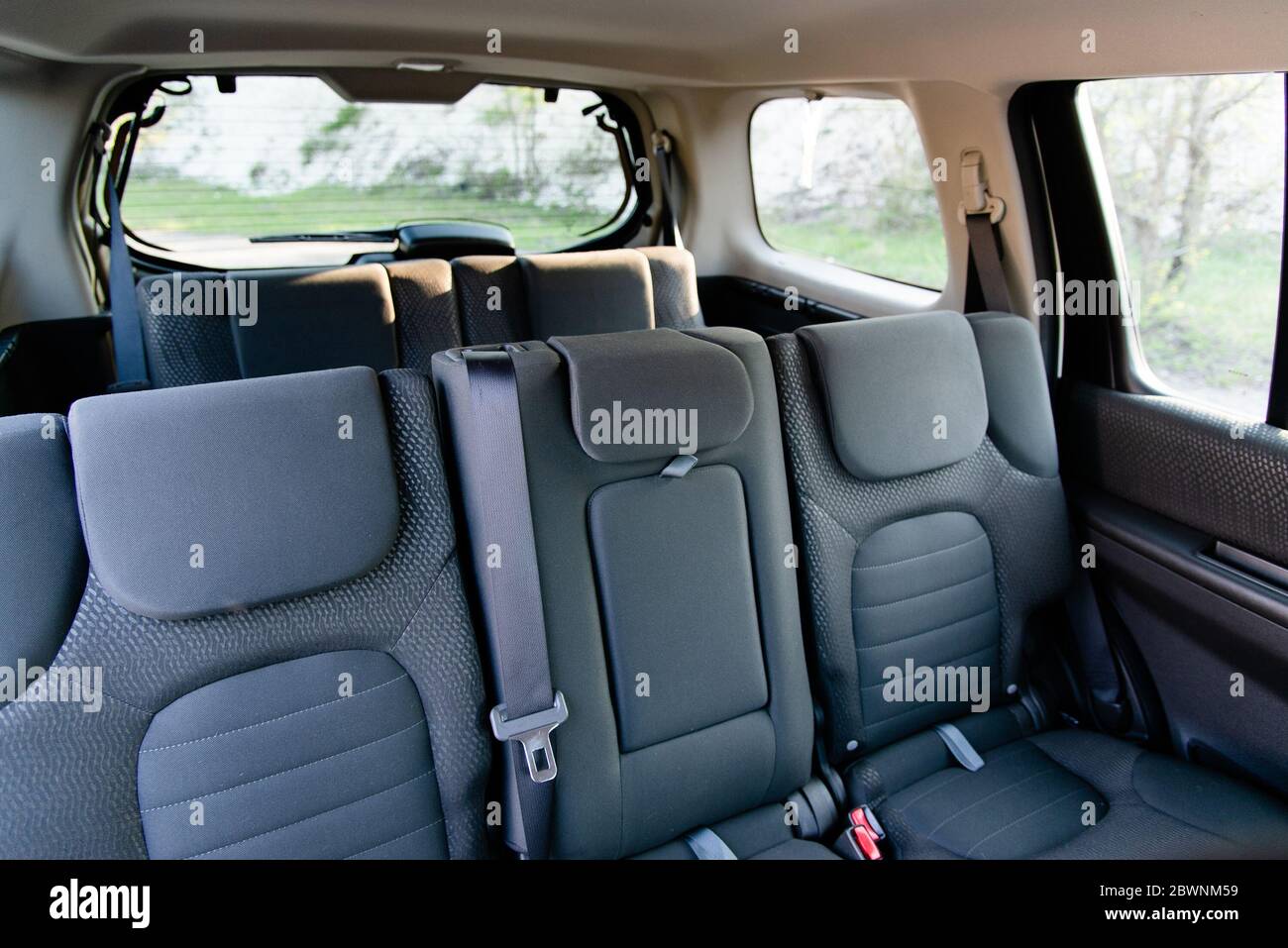 Rücksitze im Auto, Innenraum des Autos Stockfoto