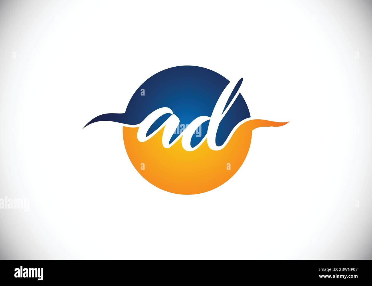 Initial Monogram Letter A D Logo Design Vektor-Vorlage. LOGO-Design FÜR WERBEBRIEFE Stock Vektor