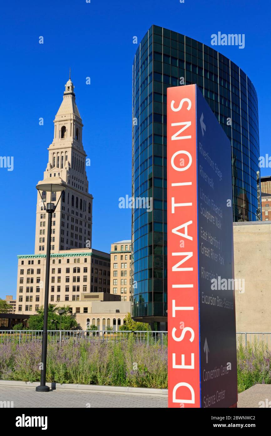 Travelers Tower & Phoenix Building, Hartford, Connecticut, USA Stockfoto