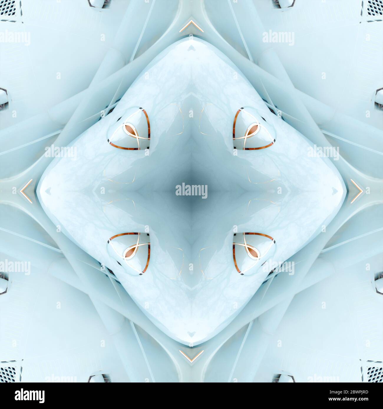 Nahtlose symmetrische Muster abstrakt glänzend Metall Textur Stockfoto