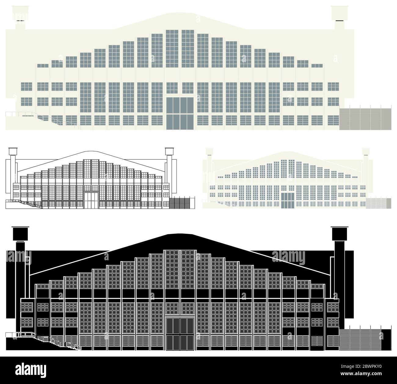 Wembley Arena von vorne Stock Vektor