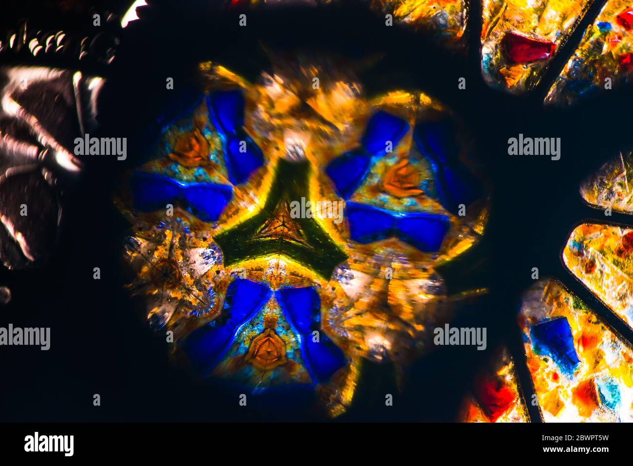 Kaleidoskop Muster, abstrakter Hintergrund, reale Ansicht Stockfoto