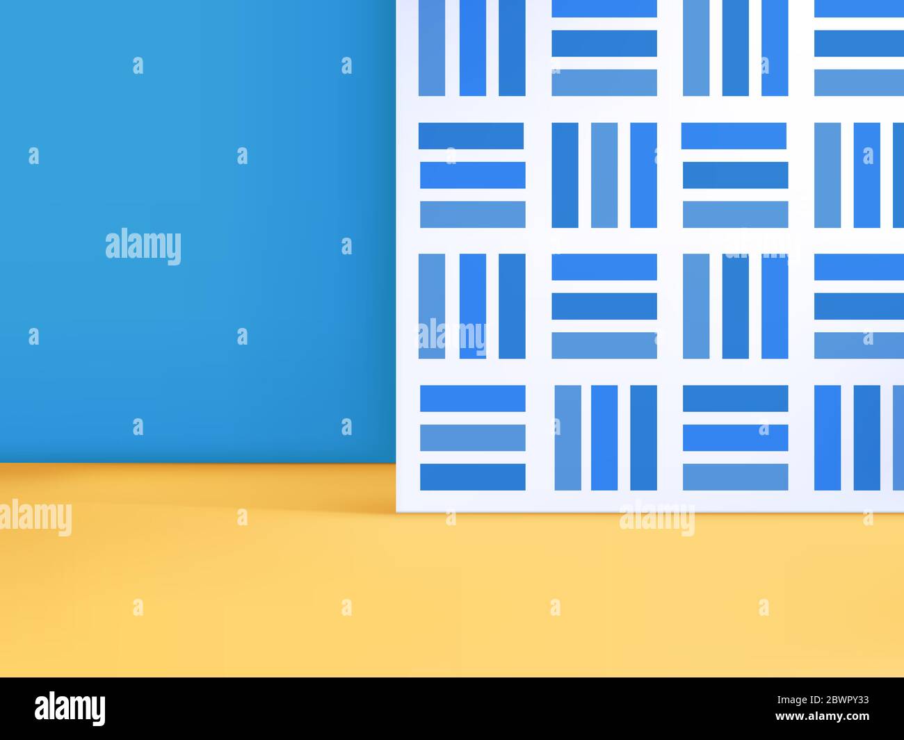 Vektor trendy Minimal geometrische Studio Shot Hintergrund mit Sommer Thema Muster & Farbe für Produktanzeige. Stock Vektor