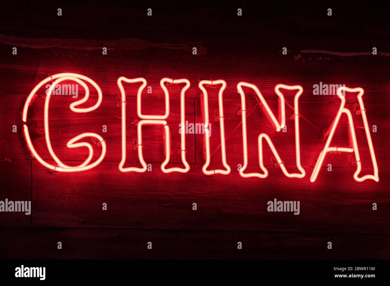 Neon-Schilder, Hongkong, China. Stockfoto