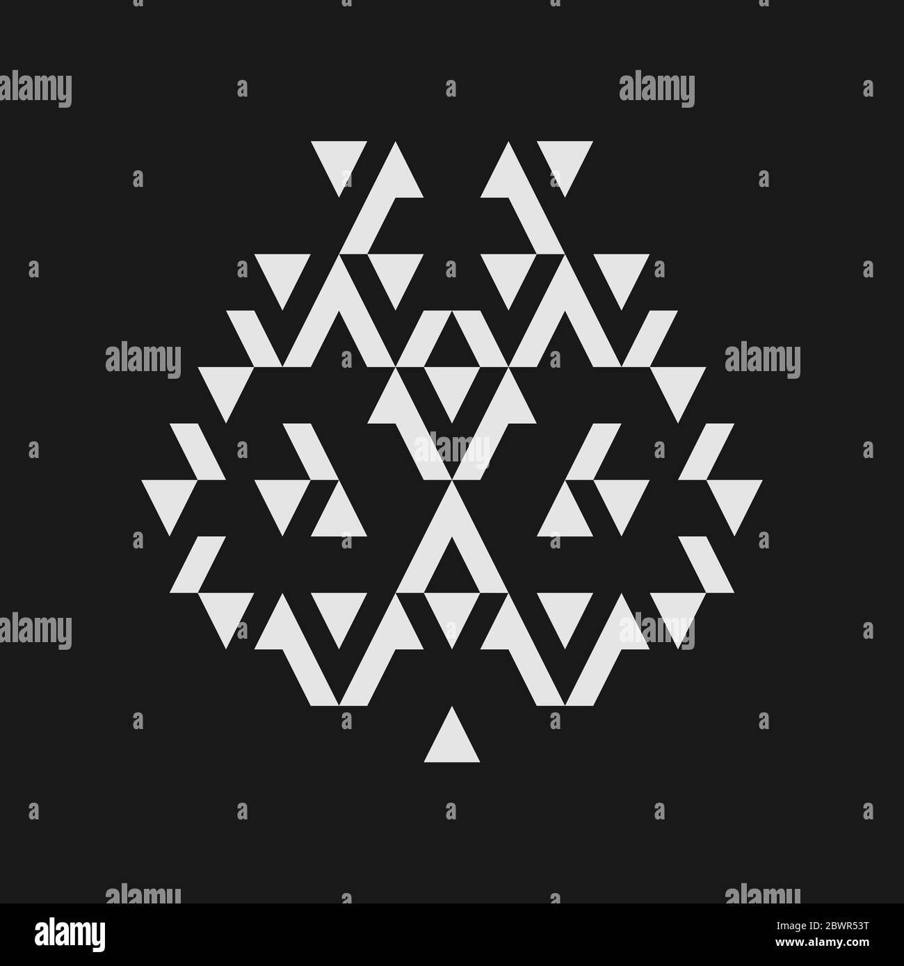 Silhouette des Totenkopfes mit geometrischem Muster Stock Vektor