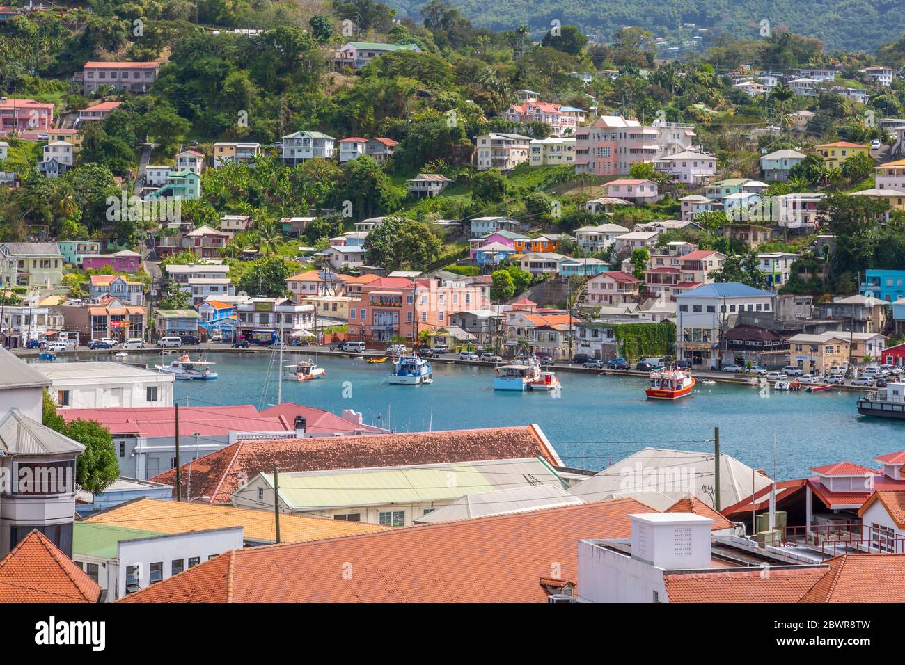 Blick über den Carnarge of St George's, Grenada, Windward Islands, West Indies, Karibik, Mittelamerika Stockfoto