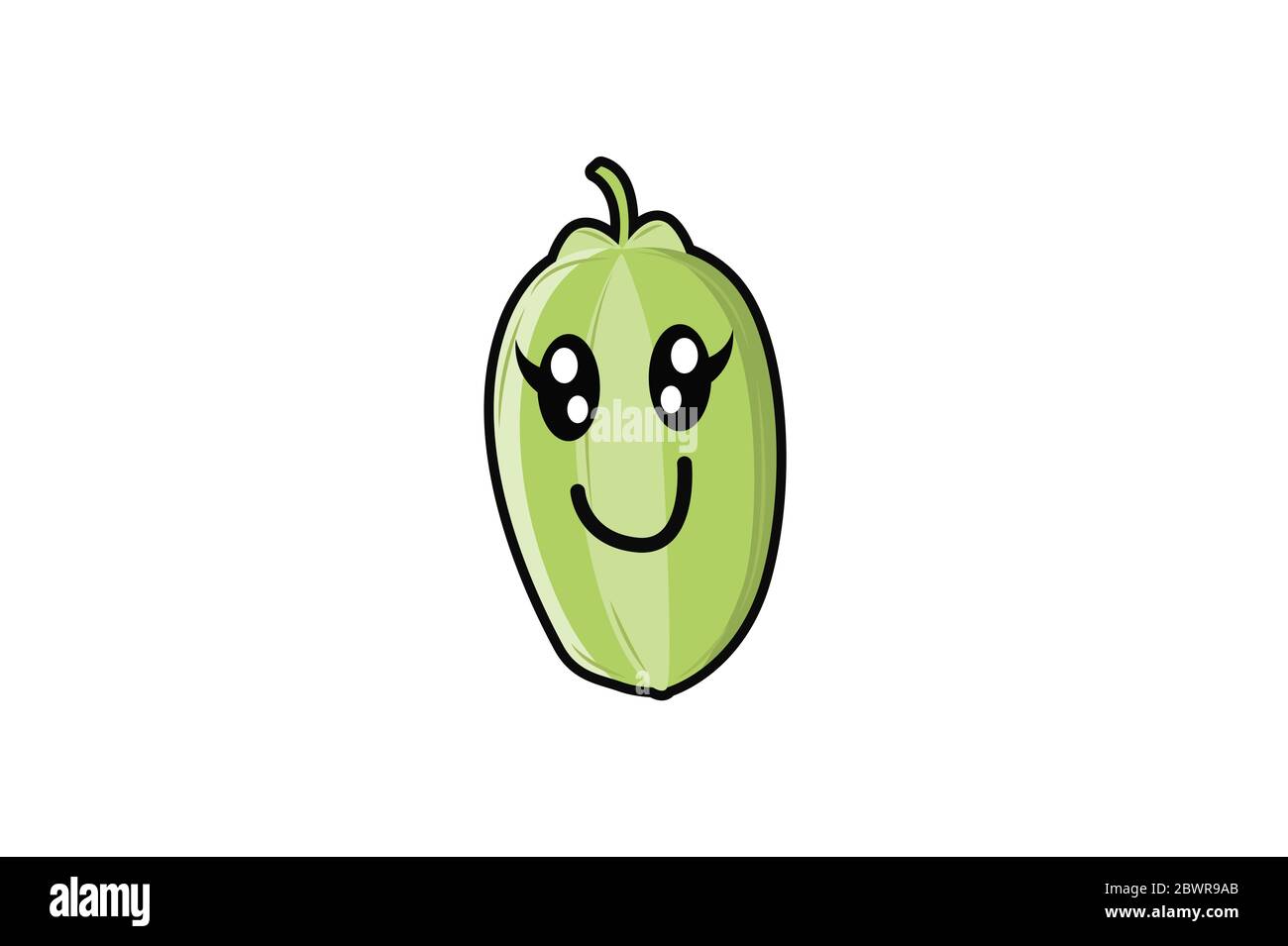 Dies ist Kawaii Star Fruit Stockfoto
