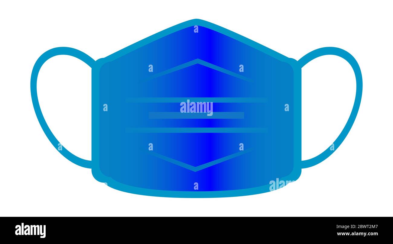 Mundschutz. Symbol „Medizin Maskieren“. Atemschutzmaske für medizinische Atemwege. Krankenhaus oder Verschmutzung schützen Gesichtsmaskierung. Stockfoto