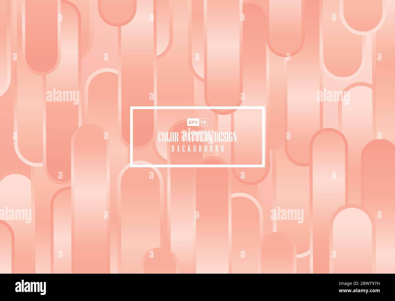 Abstrakte lebende Koralle Farbe der Linie Muster Design Kunstwerk Elemente Hintergrund. Verwenden Sie für Anzeige, Poster, Grafik, Vorlagendesign, Druck. Illustration Stock Vektor