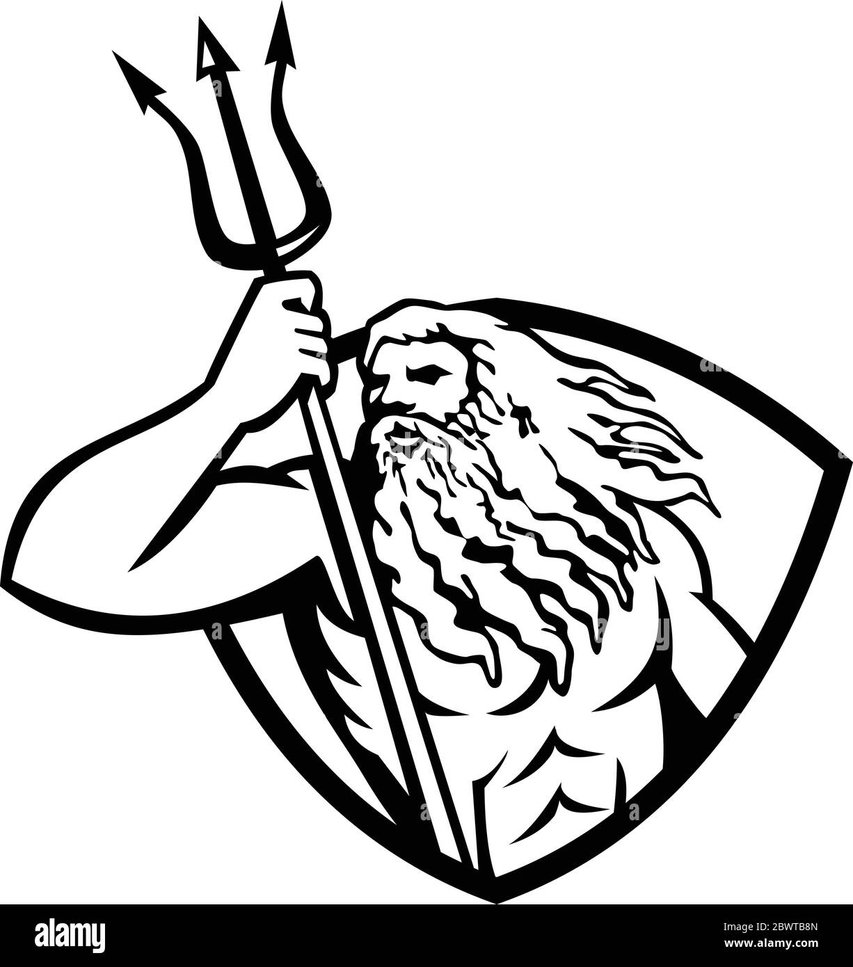 Gott Des Meeres In Der Griechischen Mythologie Triton ist ein griechischer gott des meeres Ausgeschnittene Stockfotos