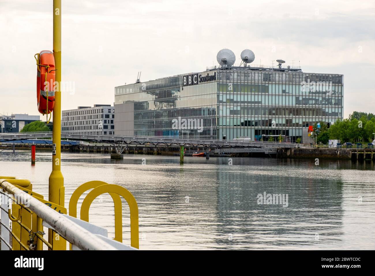 BBC Scotland Pacific Quay, River Clyde, Glasgow, Schottland, Großbritannien Stockfoto