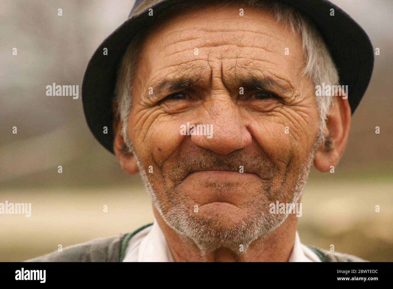 Porträt von älteren Bauern in Rumäniens Land Stockfoto