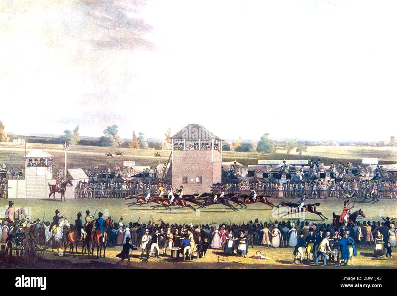 ASCOT RENNEN in den 1830er Jahren Stockfoto