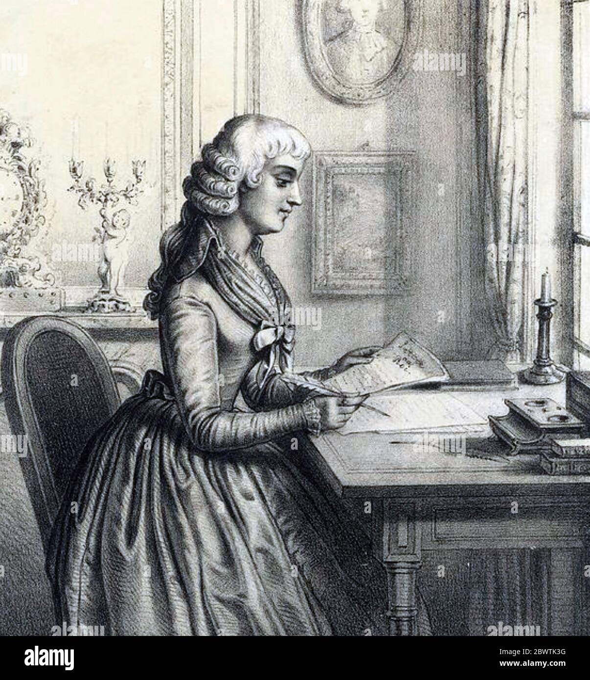 MADAME ROLAND (1754-1793) Französische revolutionäre Schriftstellerin und salonnière Stockfoto