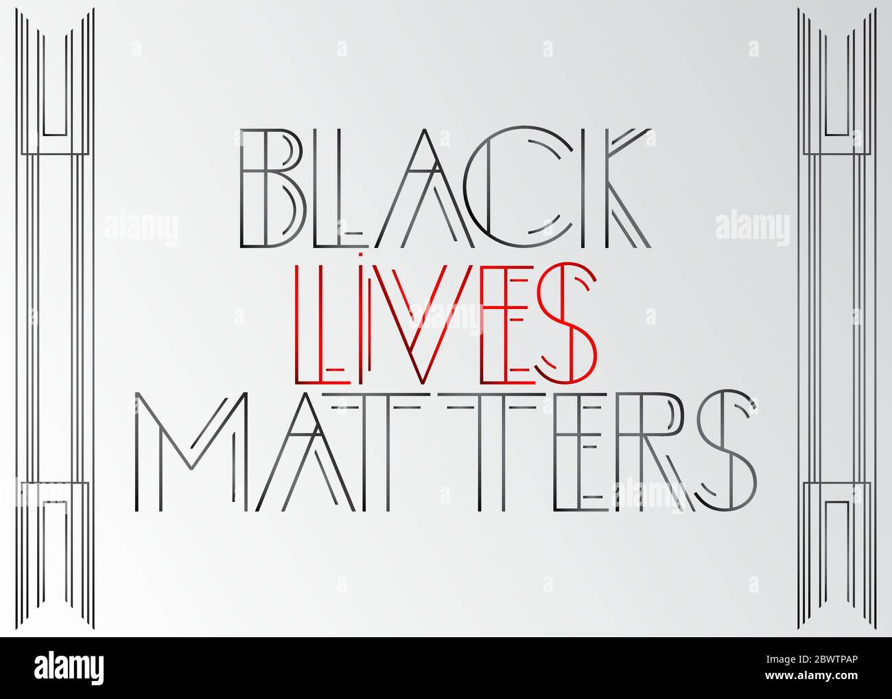 Black Lives Matter Text auf abstraktem Hintergrund. Stock Vektor