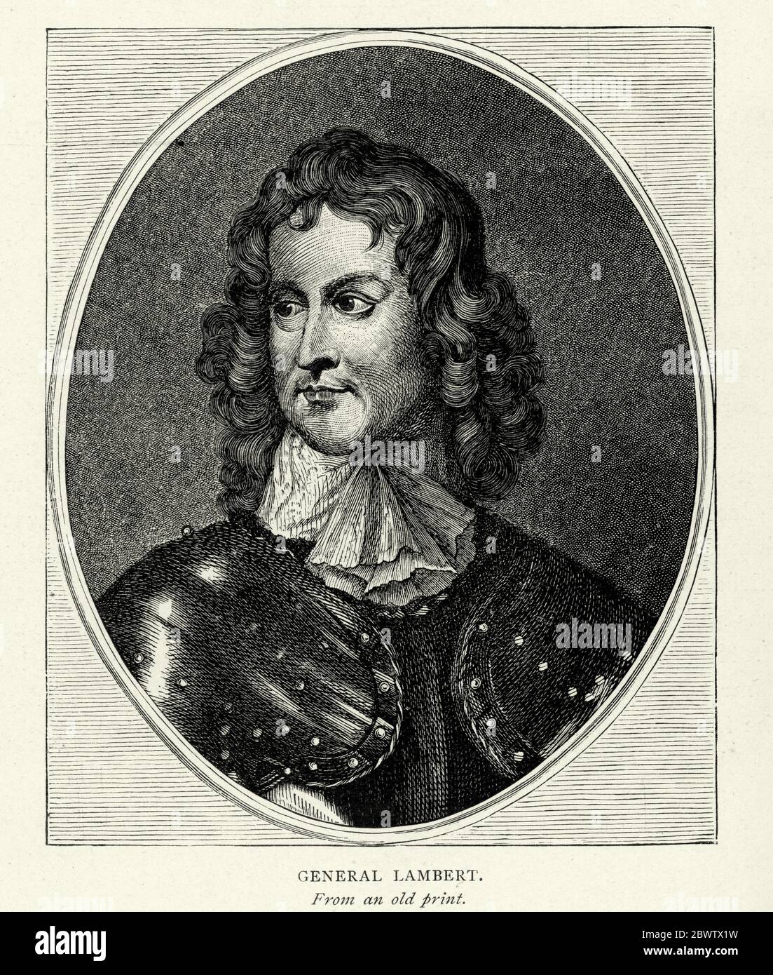 General John Lambert (Herbst 1619 – März 1684) war ein englischer Parlamentsgeneral und Politiker. Er kämpfte während des englischen Bürgerkrieges und dann Stockfoto
