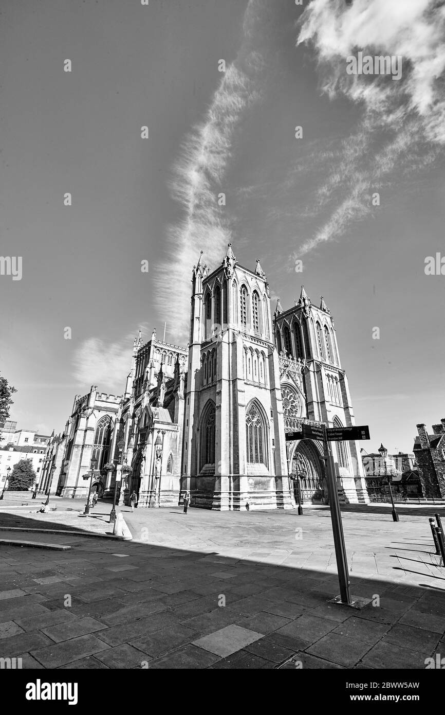 Bristol Cathedral in Bristol, England Stockfoto