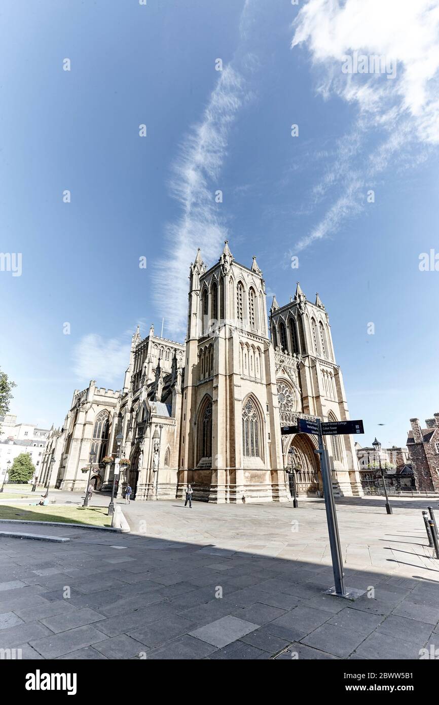 Bristol Cathedral in Bristol, England Stockfoto