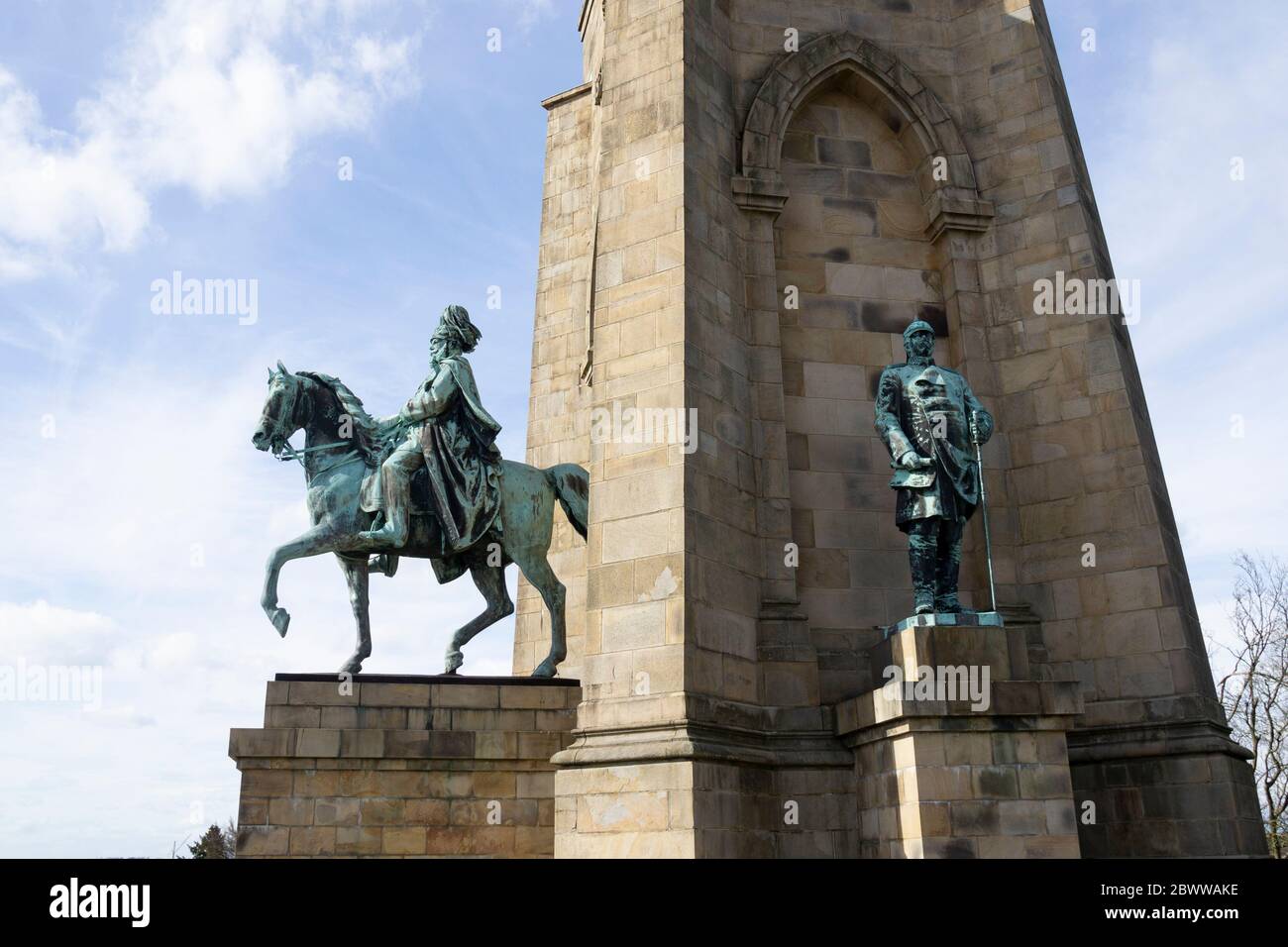 Deutschland, Nordrhein-Westfalen, Dortmund, Denkmäler von Kaiser Wilhelm I. und Otto von Bismarck Stockfoto