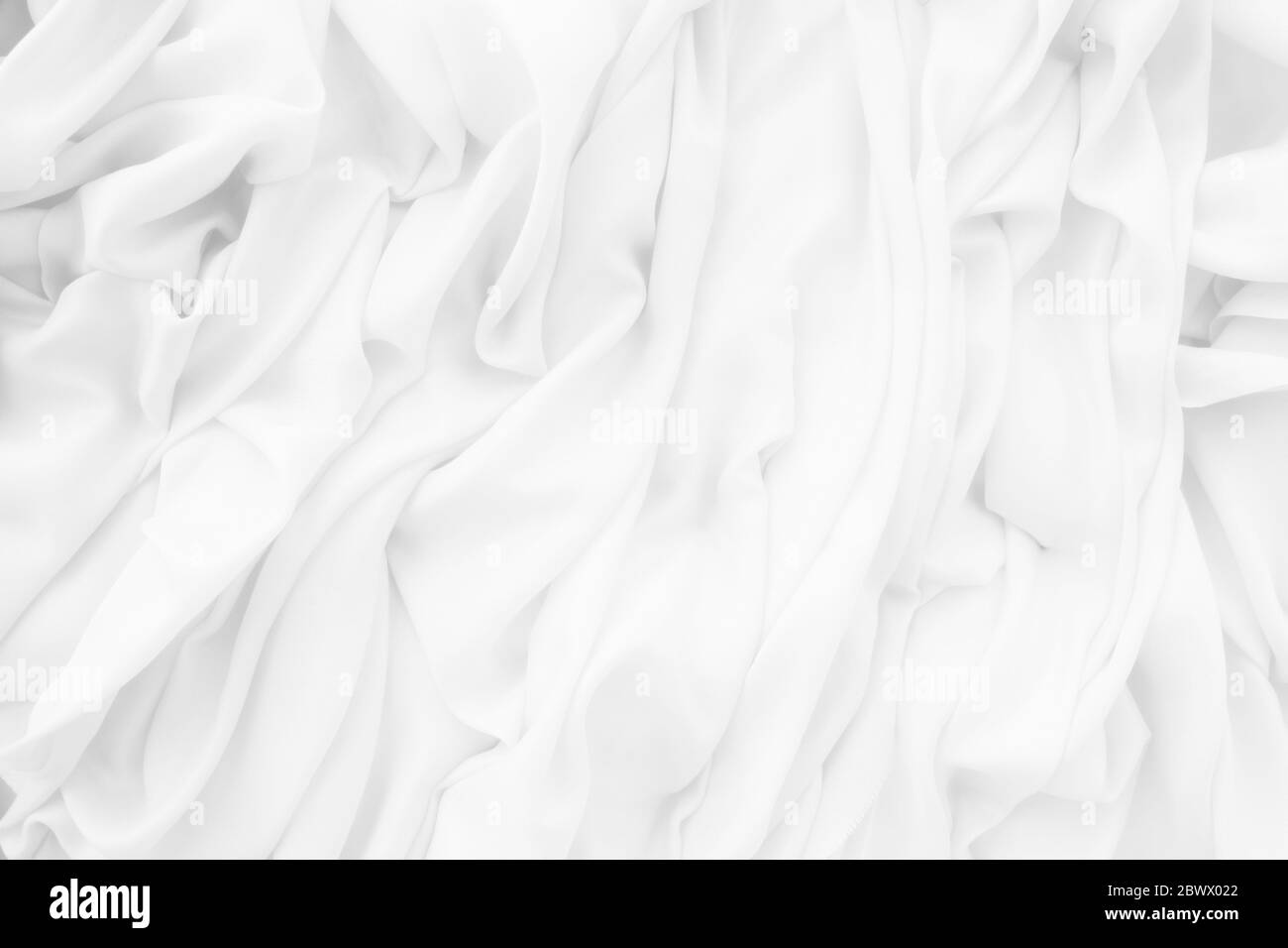Nahaufnahme White Fabric Tuch Textur Hintergrund. Stockfoto