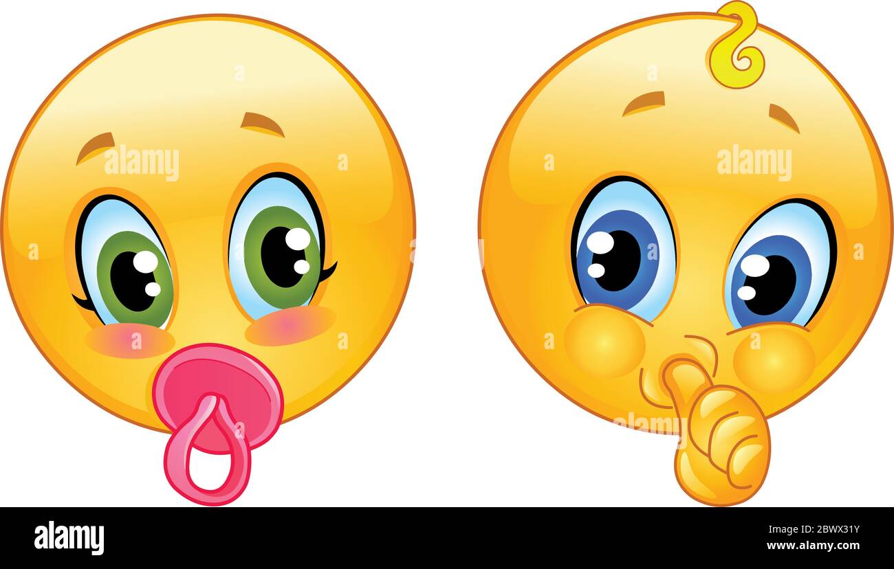 Liebenswert Baby Emoticons Stock Vektor