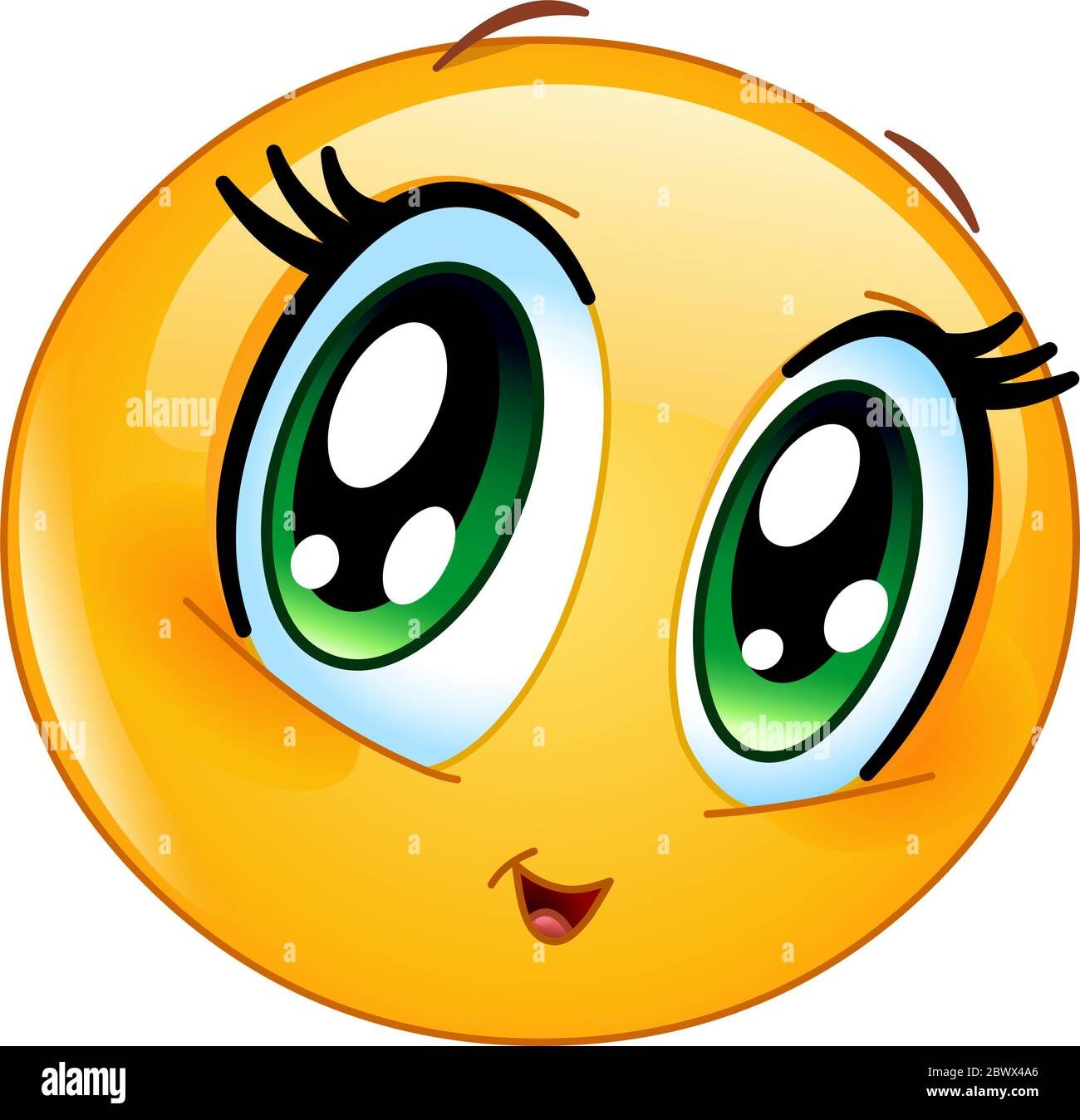 Niedliche Manga Mädchen Emoticon Stock Vektor