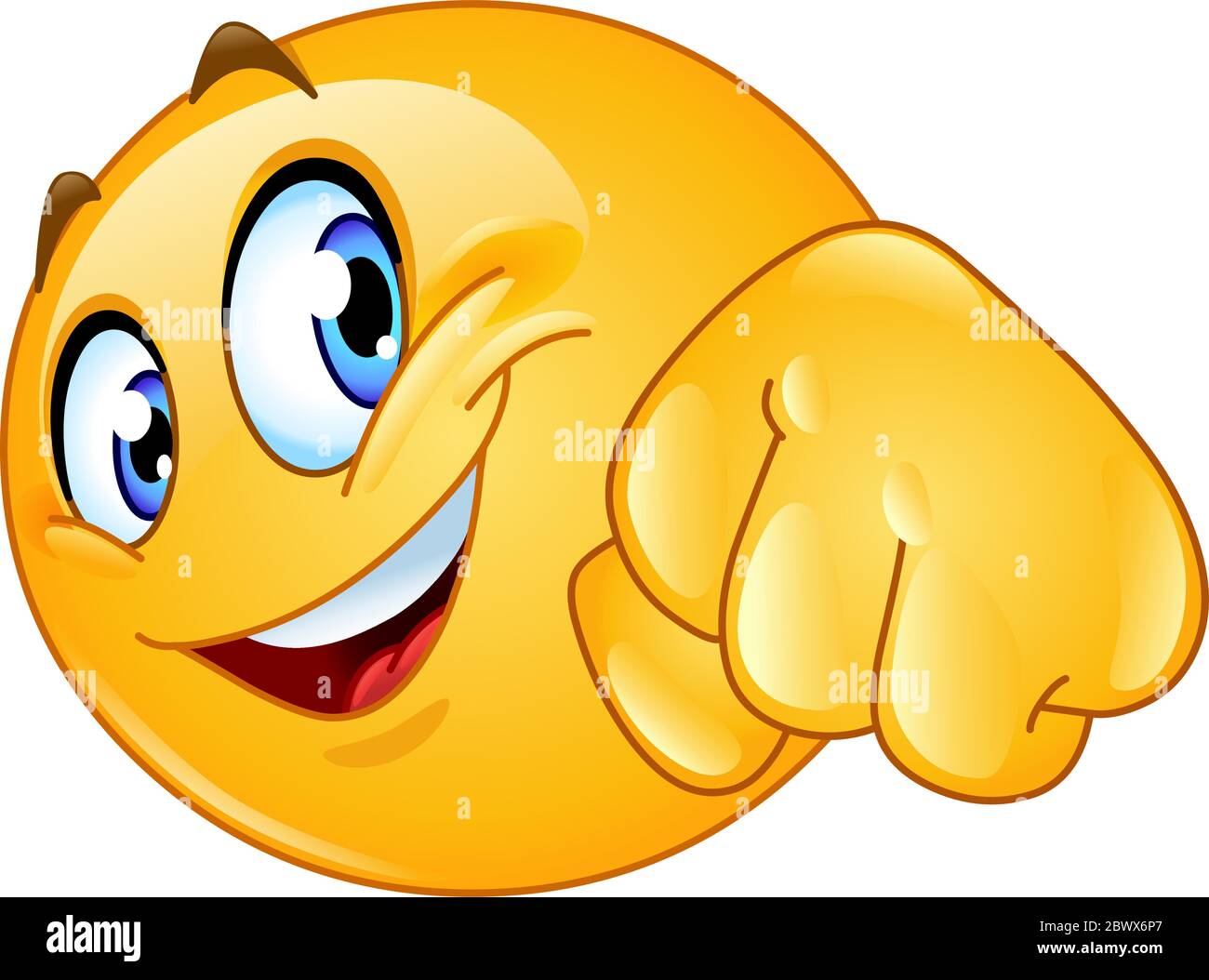 Emoticon gibt eine Faust Beule Stock-Vektorgrafik - Alamy