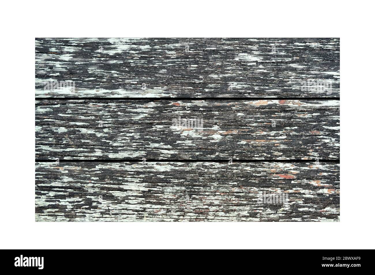 Altes Grunge Holzschild isoliert auf weißem Hintergrund. Stockfoto