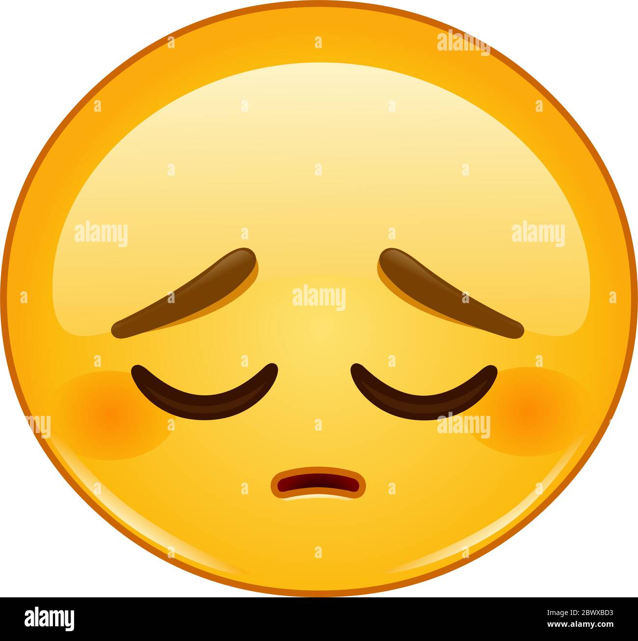 Nachdenkliche Emoticon Stock Vektor