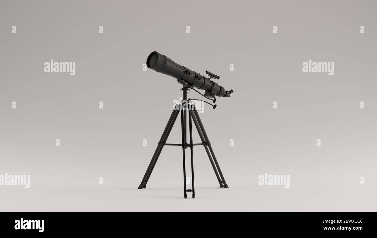 Black Modern Telescope 3d-Illustration 3d-Rendering Stockfoto