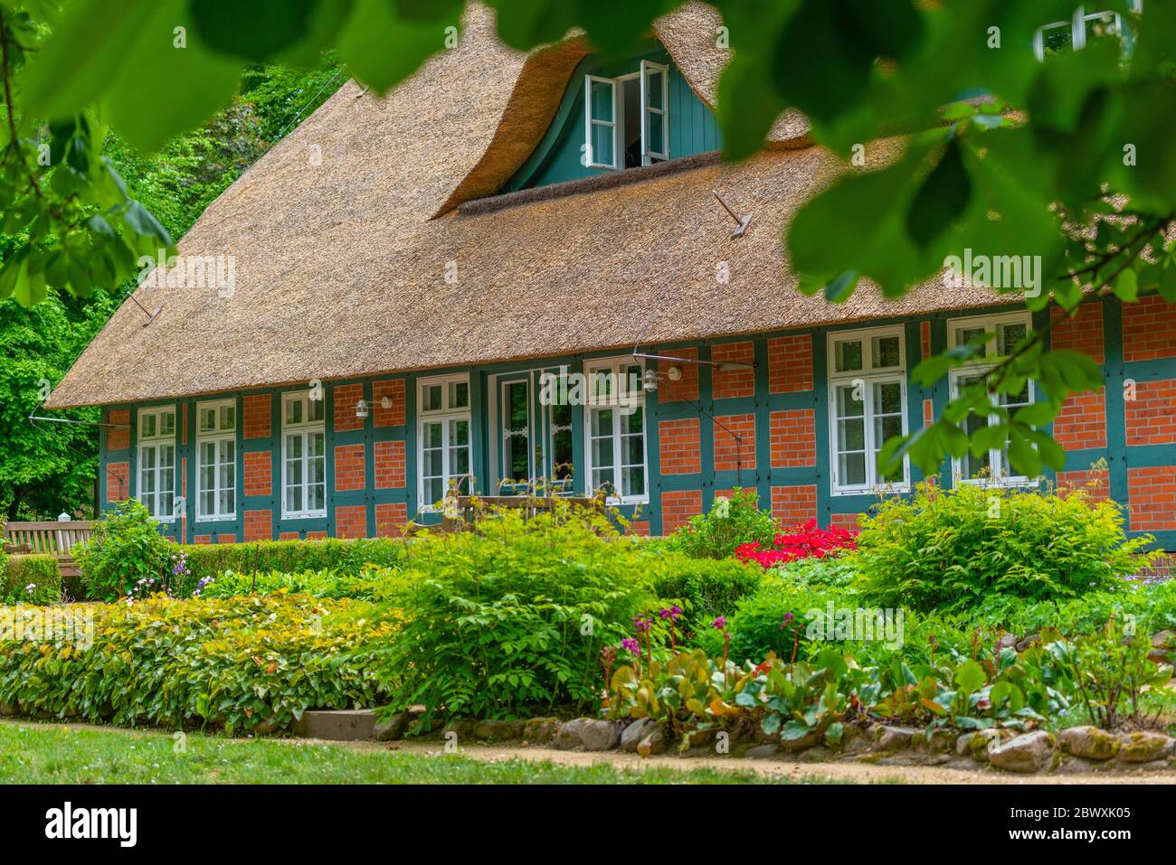 Rathaus oder Rathaus des Künstlerdorfes Worpswede, Künstlerdorf Worpswede, Kreis Osterholz, Niedersachsen, Deutschland Stockfoto