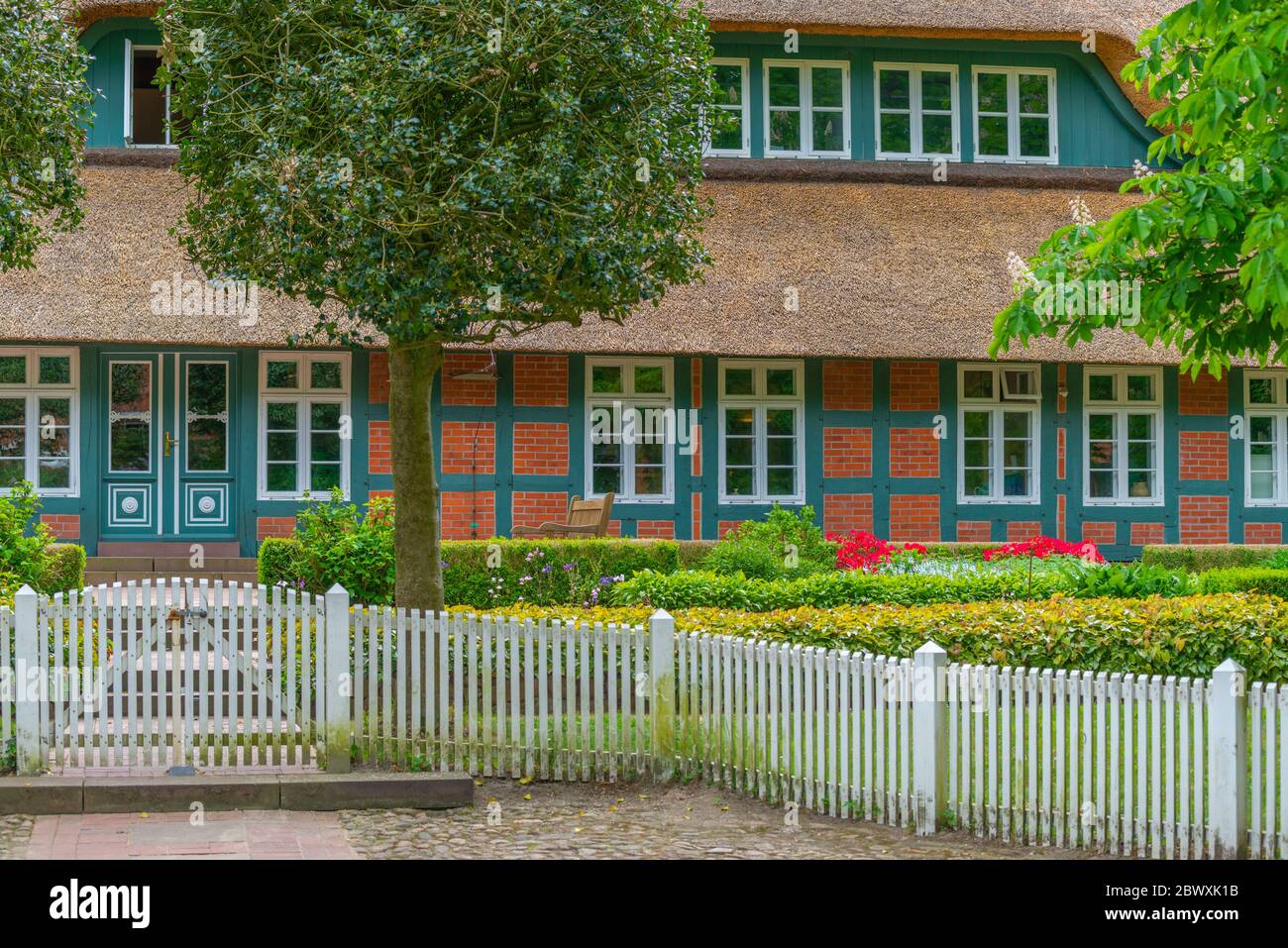 Rathaus oder Rathaus des Künstlerdorfes Worpswede, Künstlerdorf Worpswede, Kreis Osterholz, Niedersachsen, Deutschland Stockfoto