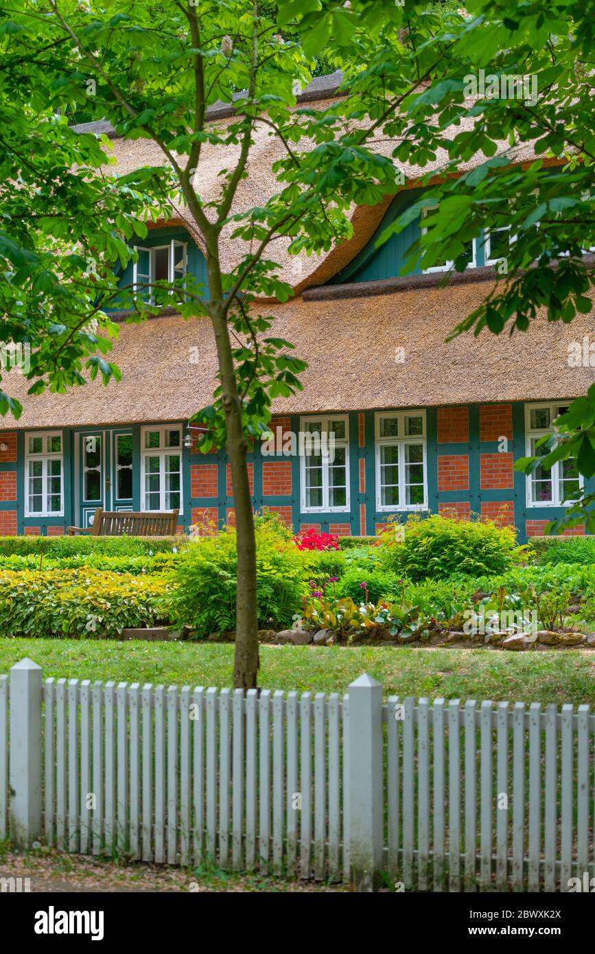 Rathaus oder Rathaus des Künstlerdorfes Worpswede, Künstlerdorf Worpswede, Kreis Osterholz, Niedersachsen, Deutschland Stockfoto
