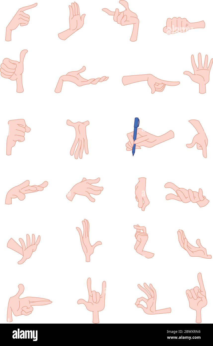 Gesten der Hände Stock Vektor