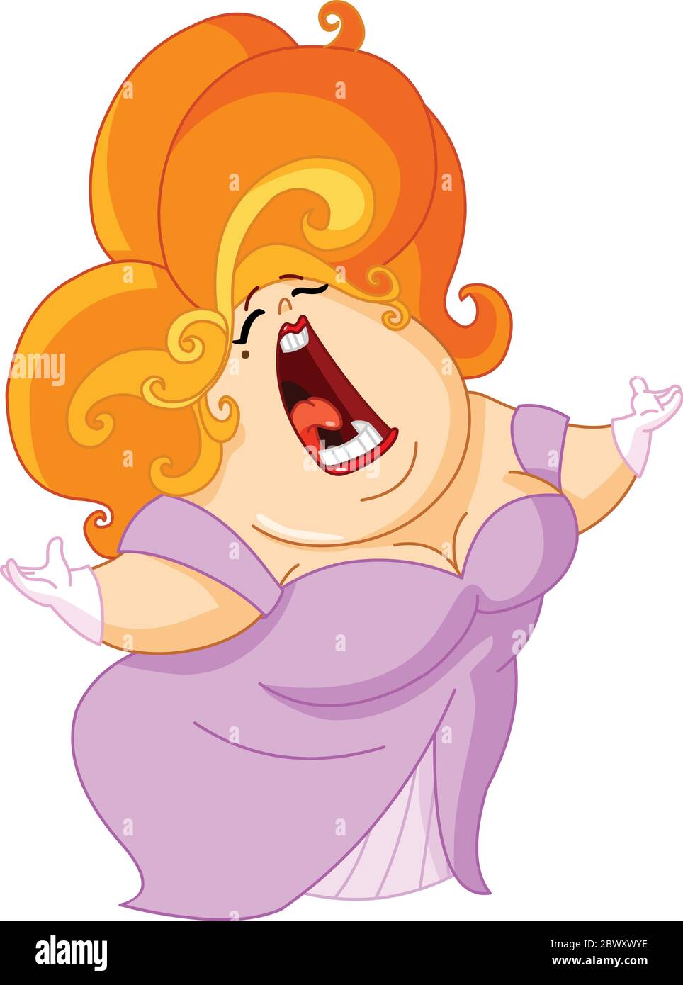 Opernsänger (Tenor) Stock Vektor