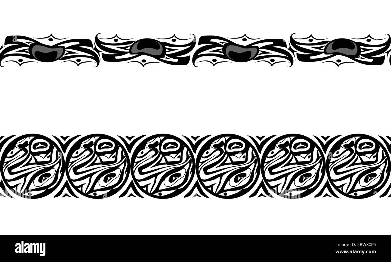 Abstrakter Hintergrund nativer nordamerikanischer Satz Stock Vektor