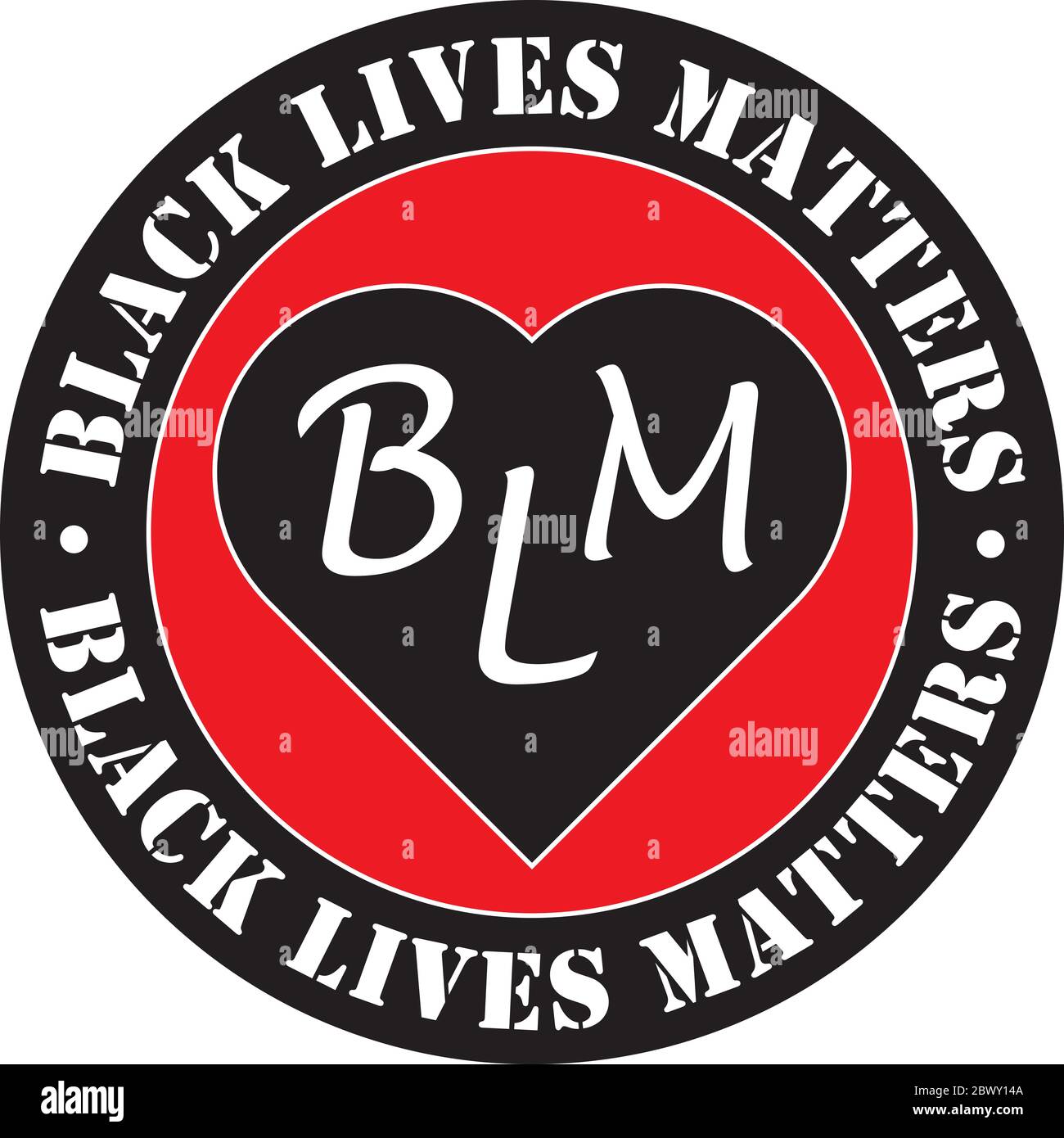 Black Lives Matters Abzeichen oder Aufkleber. Vektorzeichen. Stock Vektor